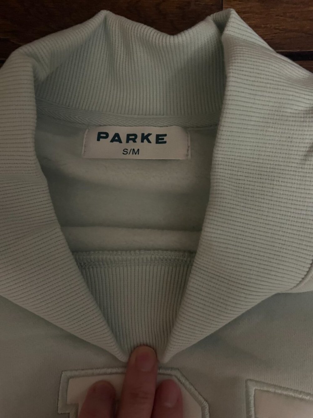 Parke Bridal Varsity Mockneck in Pale Blue Size S/M NEW IN BAG - Picture 4 of 5